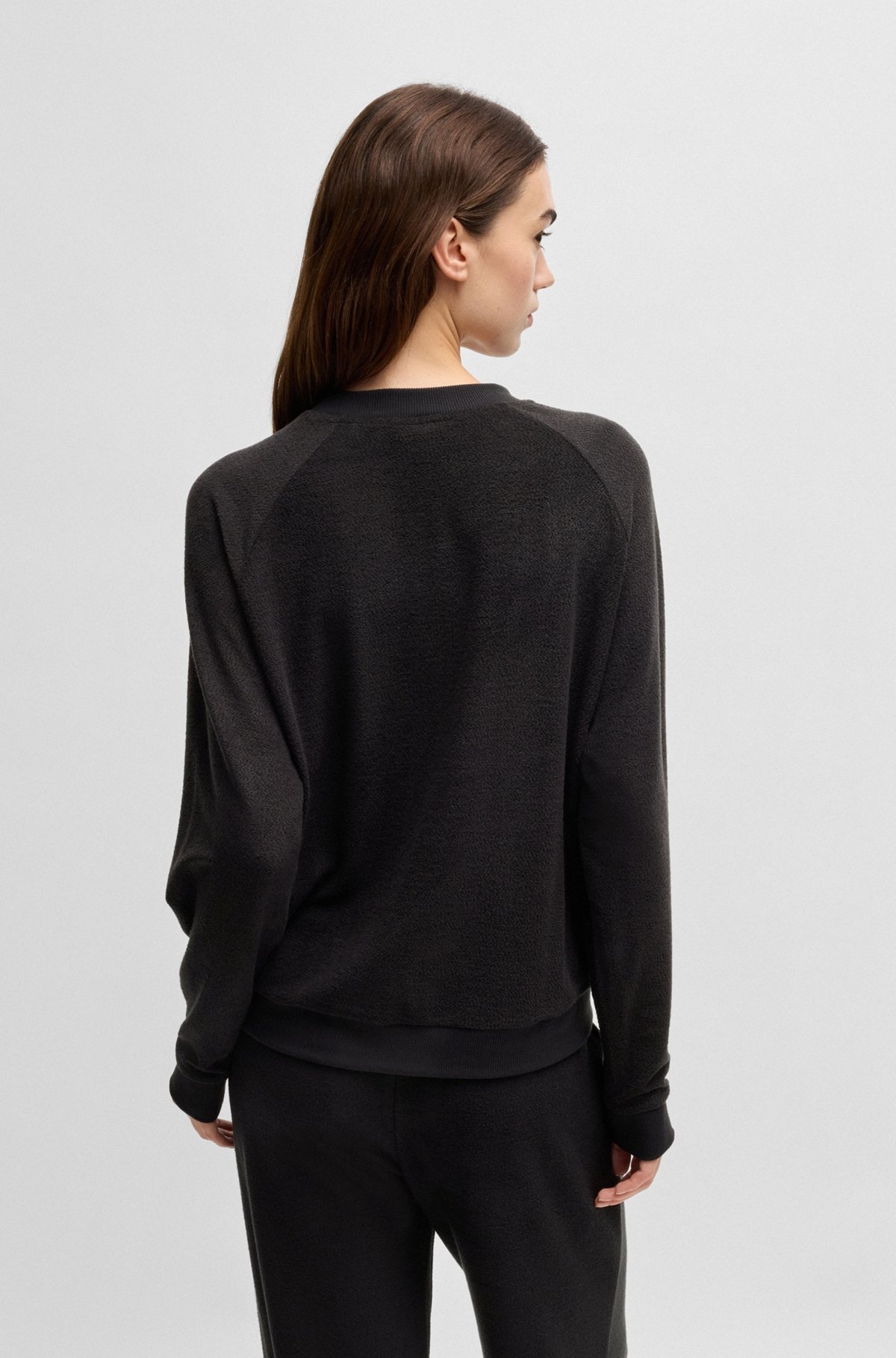RELAXED-FIT SWEATSHIRT IN TERRY WITH RED LOGO LABEL - 5