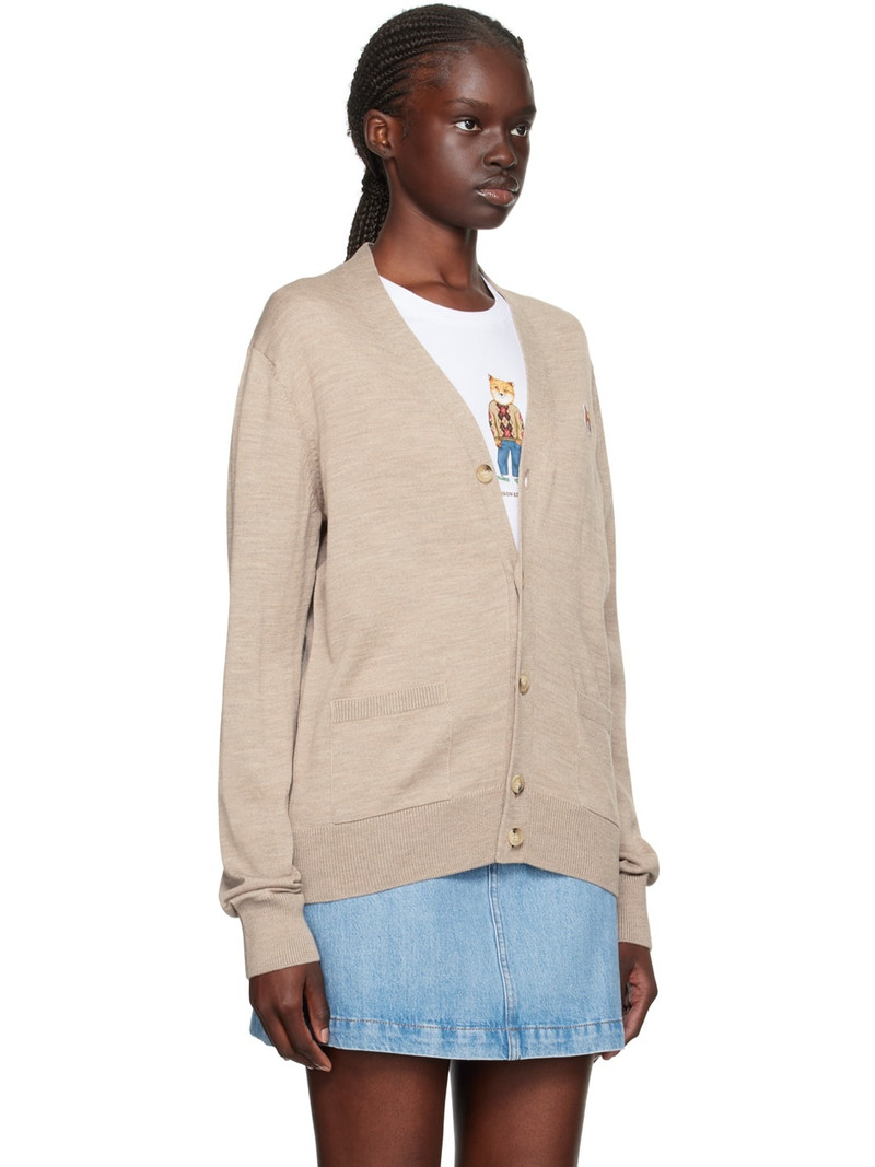 Fox-patch V-neck cardigan 2