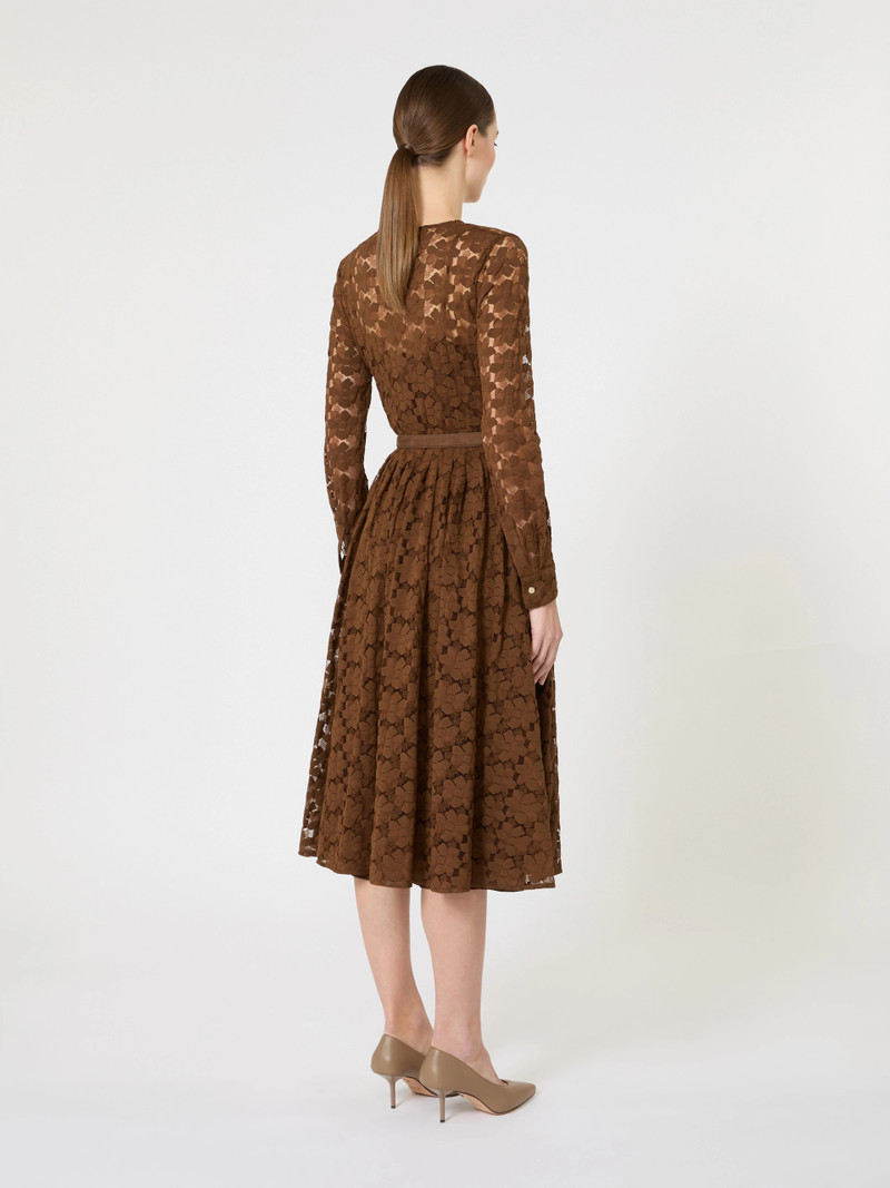 AGRUME Tulle midi dress - CHOCOLATE 4