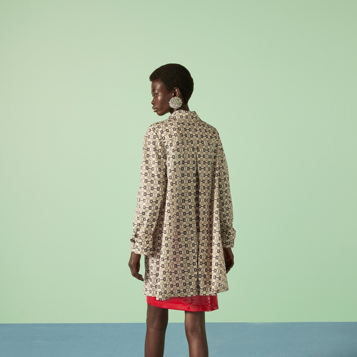 Gucci Horsebit print nylon coat - 6