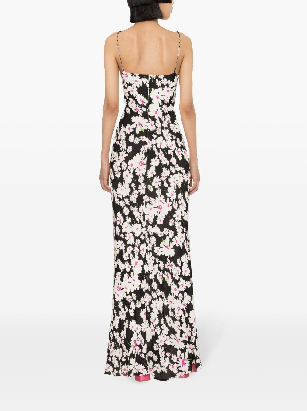 floral-print crepe maxi dress - 4