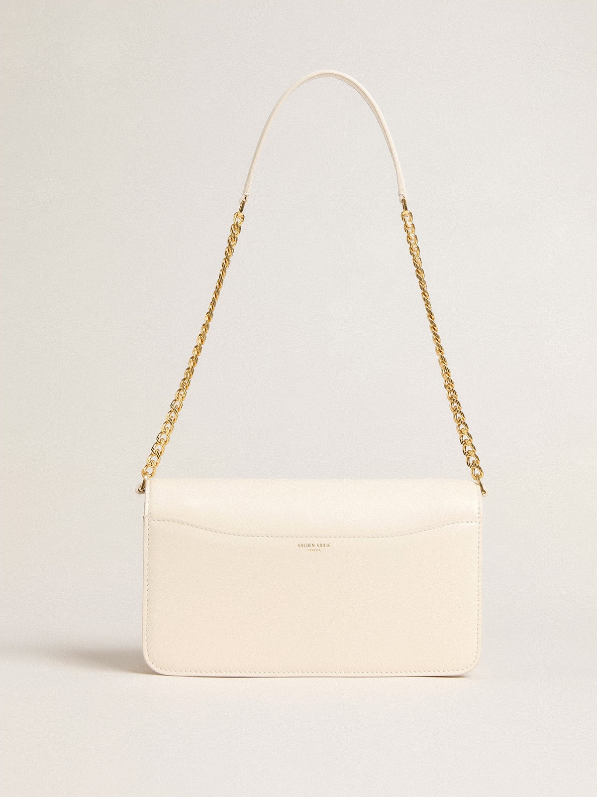 Gioia Bag in butter-colored boarded leather with gold details - 4