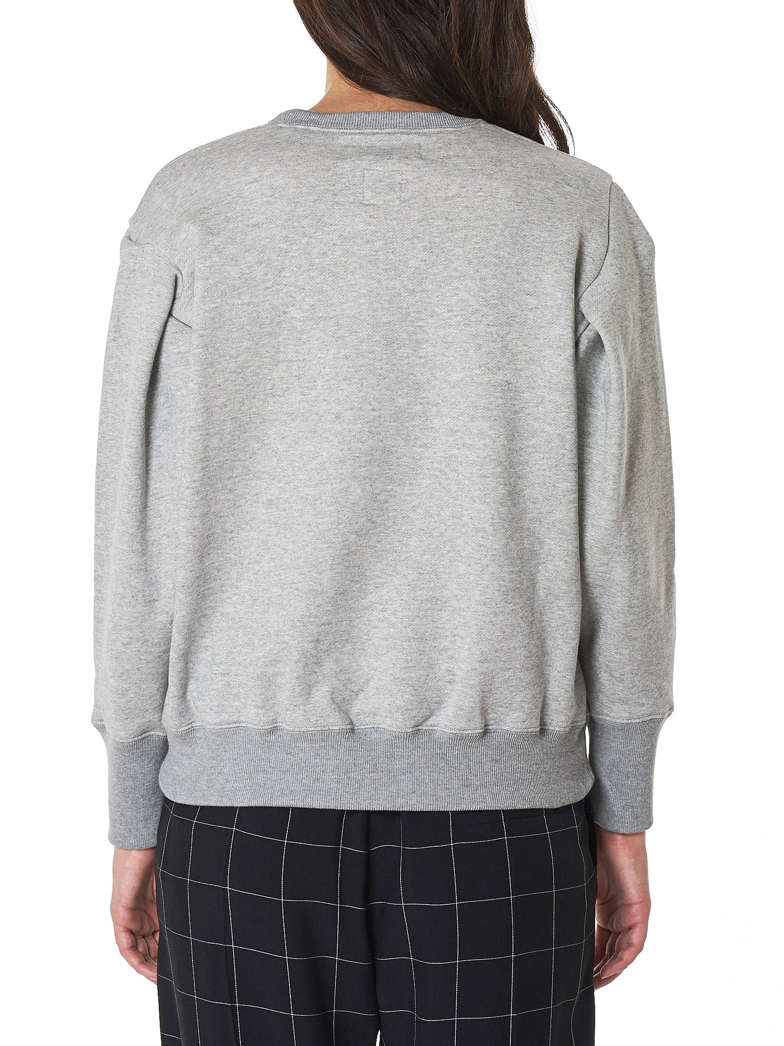 Curled Shoulder Crewneck Pullover - 3