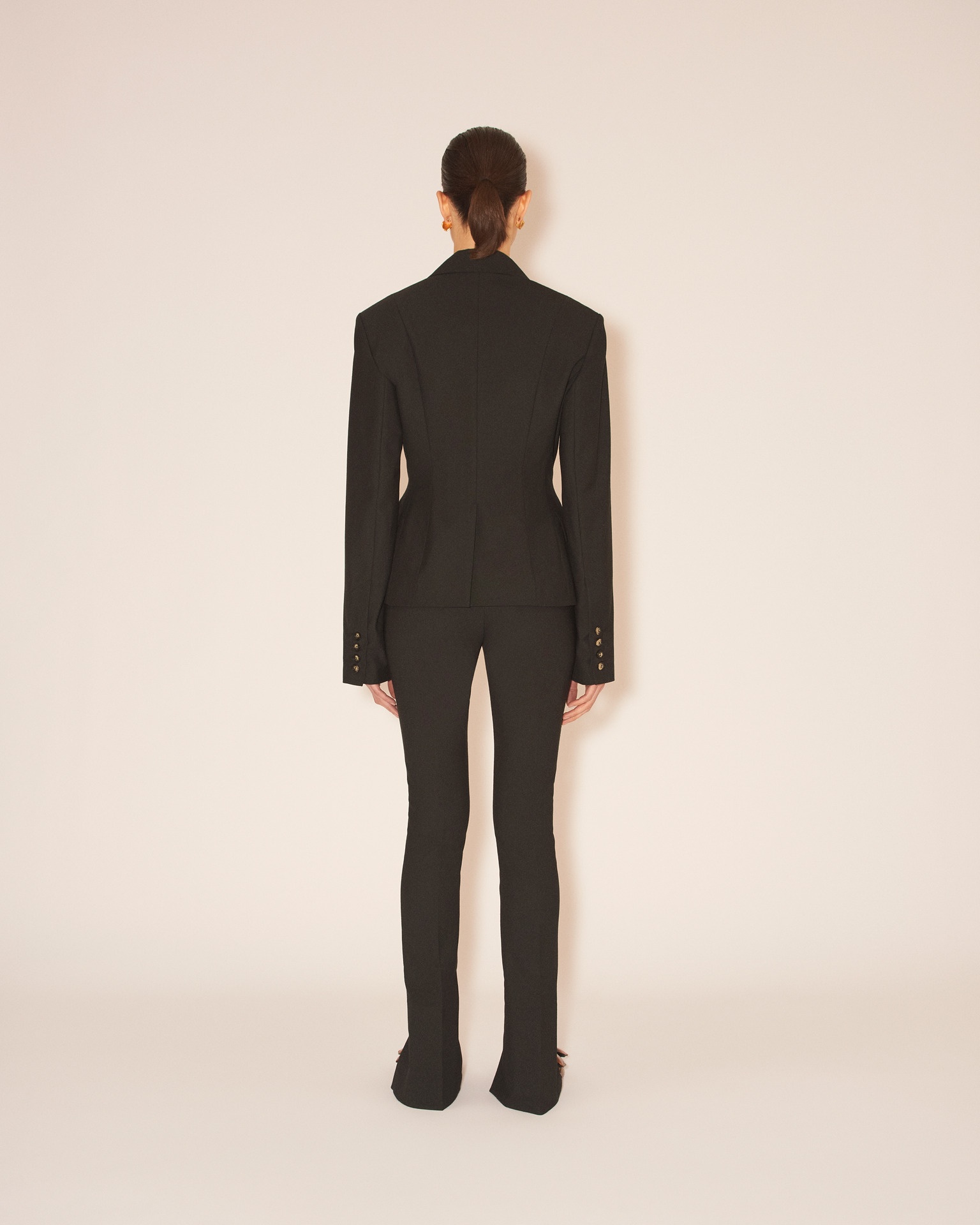 BORA - Slim waisted tailored jacket - Black - 5