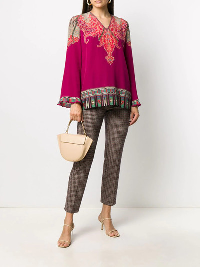 Etro  geometric paisley print tunic top  outlook