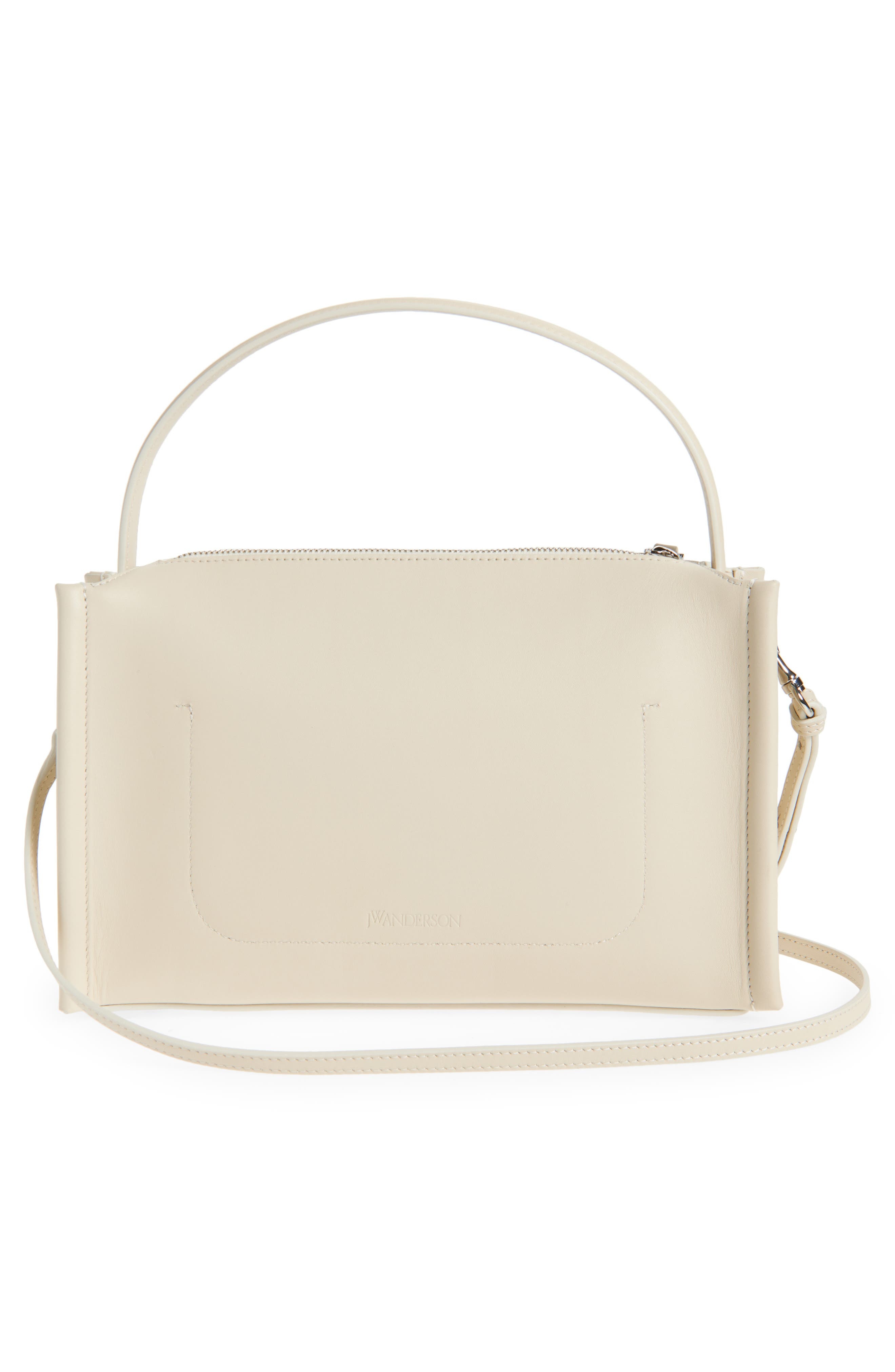 JW Anderson Loafer Leather Top Handle Bag in Off White 002 at Nordstrom - 4