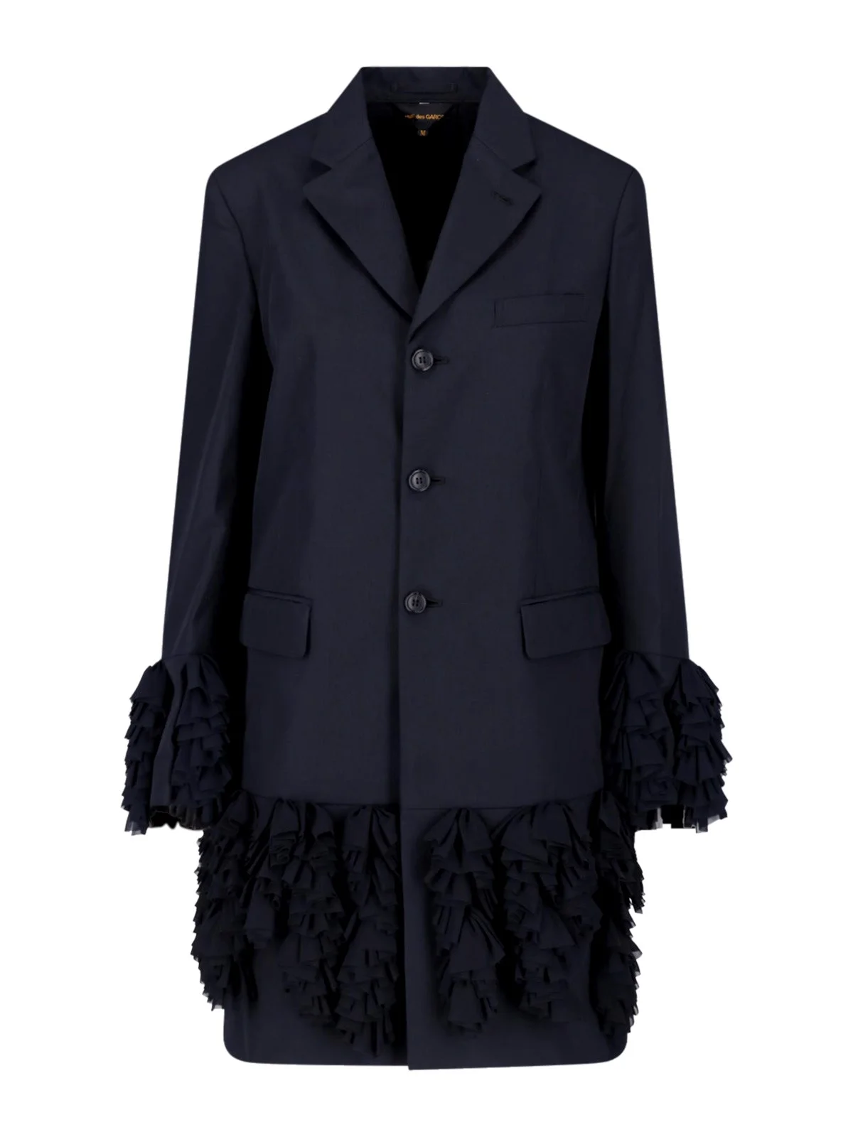 LONG BLAZER WITH RUFFLES - 1
