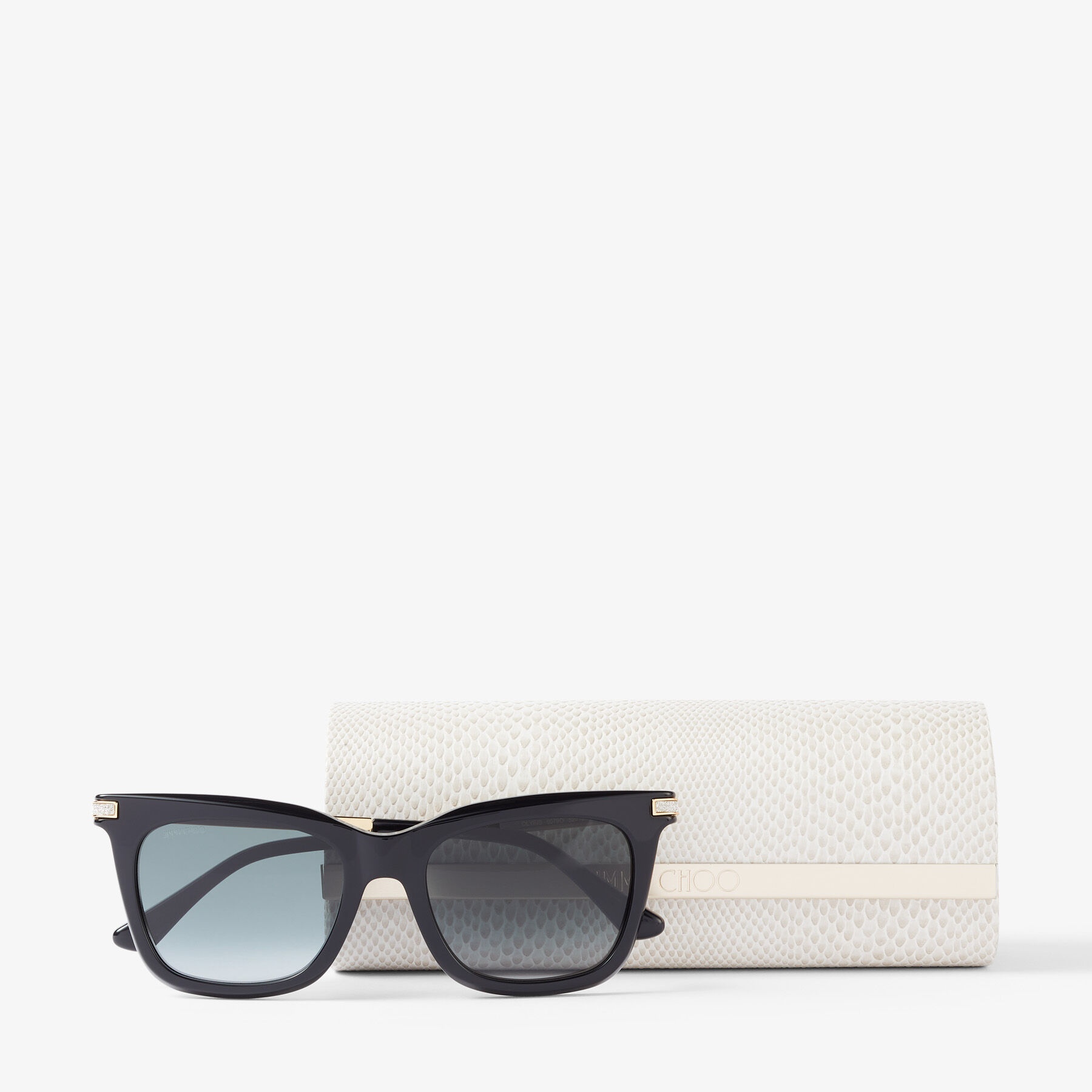 Olye
Black Square-Frame Sunglasses with Glitter - 4