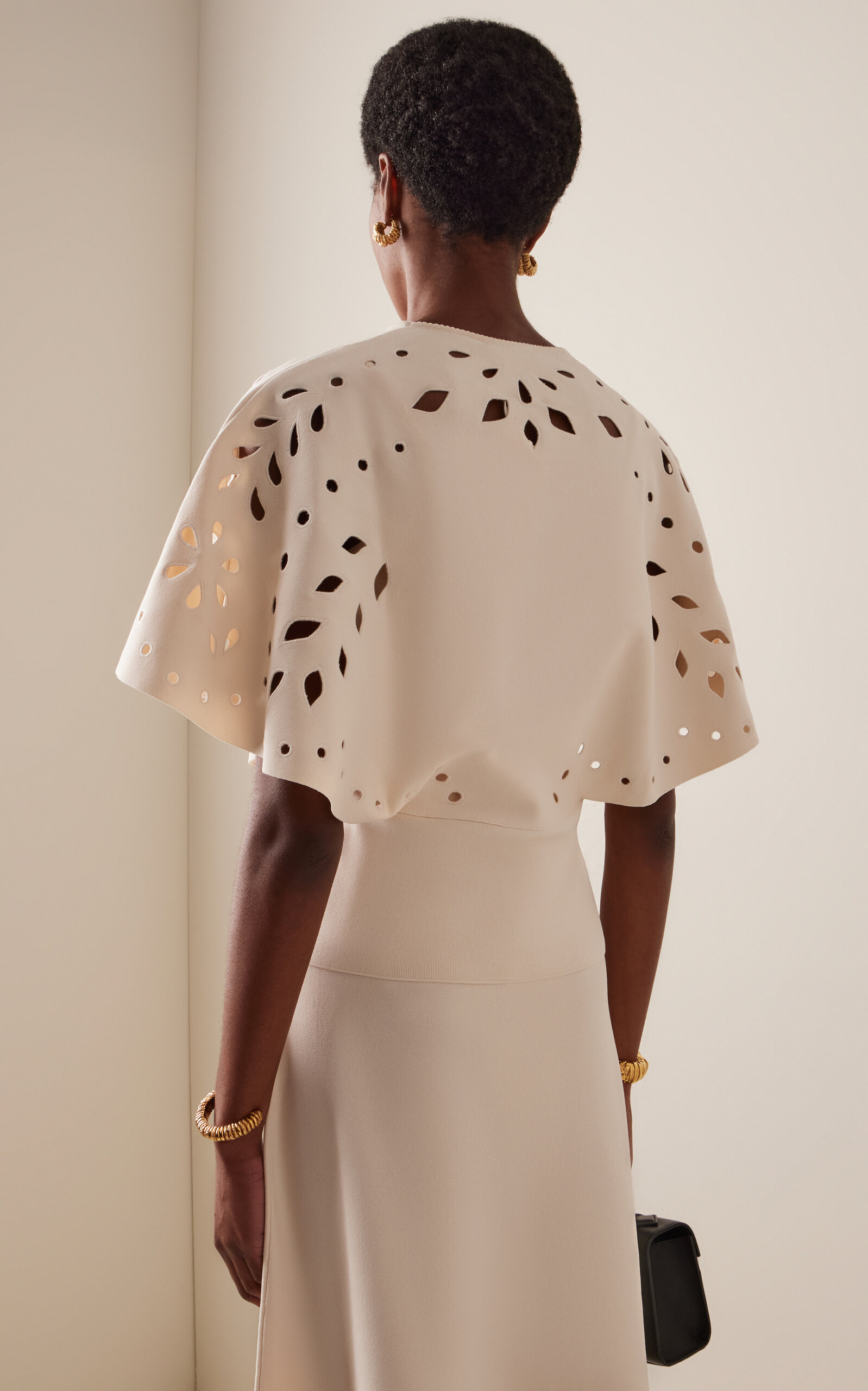 Josie Cape Sleeve Knit Top ivory - 4