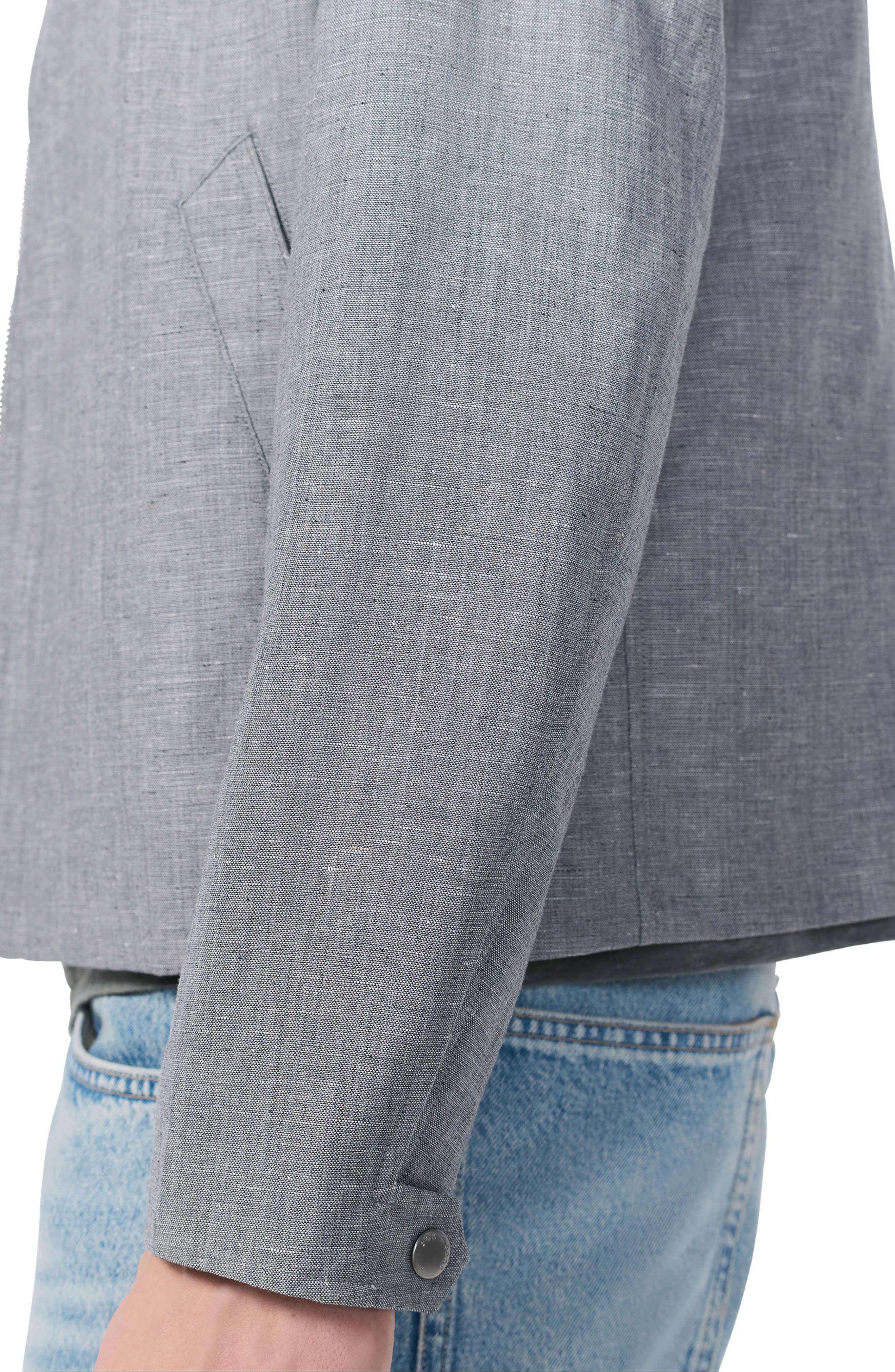 rag & bone Melrose Donegal Wool Blend Zip Jacket in Grey at Nordstrom - 5