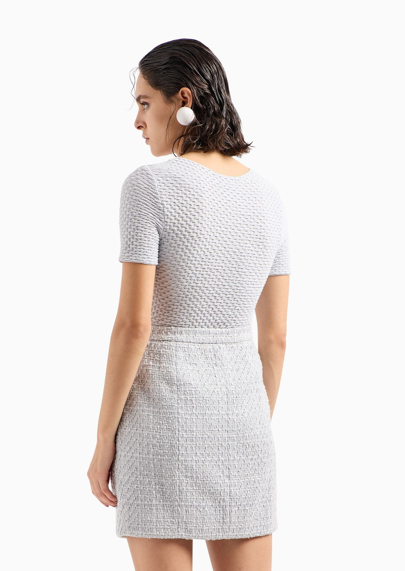 Lurex tweed skirt with darts 3