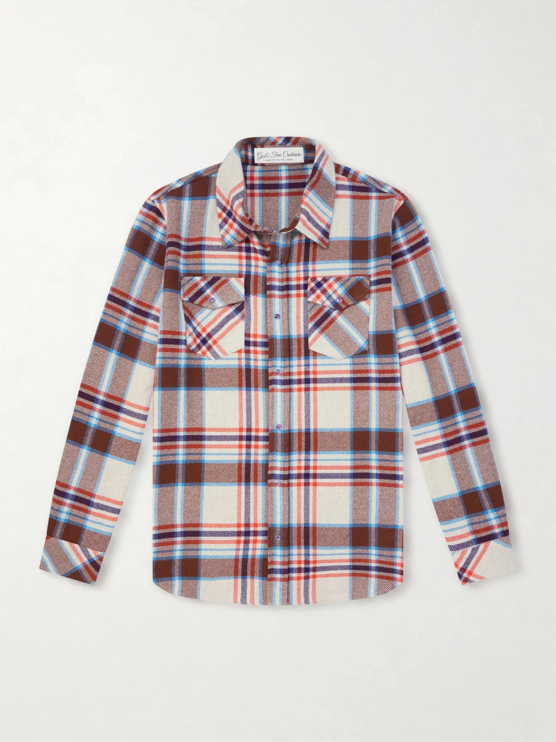Checked Cashmere Shirt - 1