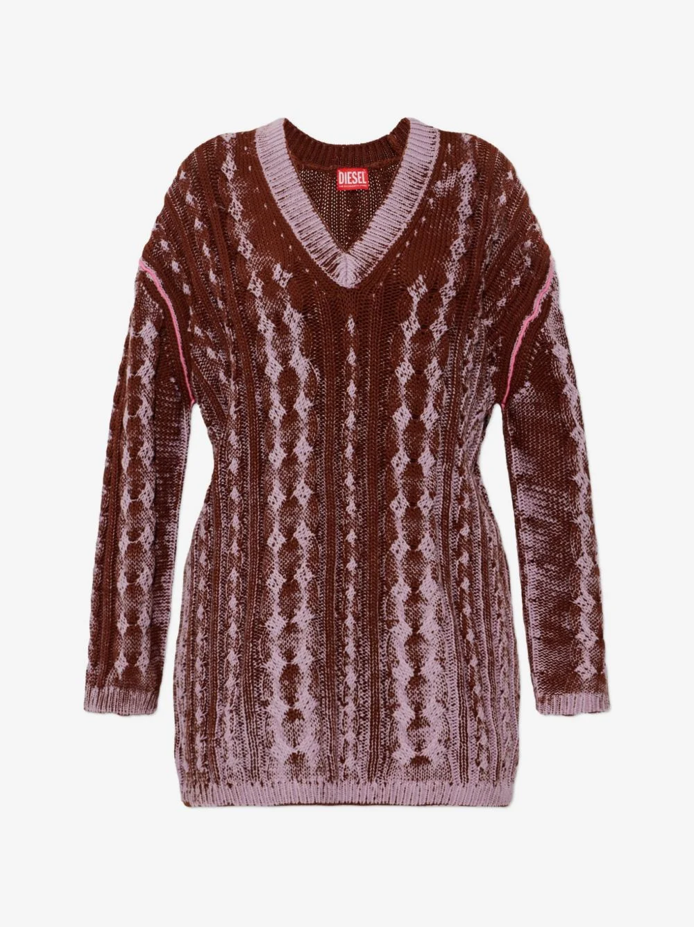 M-ELGA cable-knit diamond-pattern sweater - 1