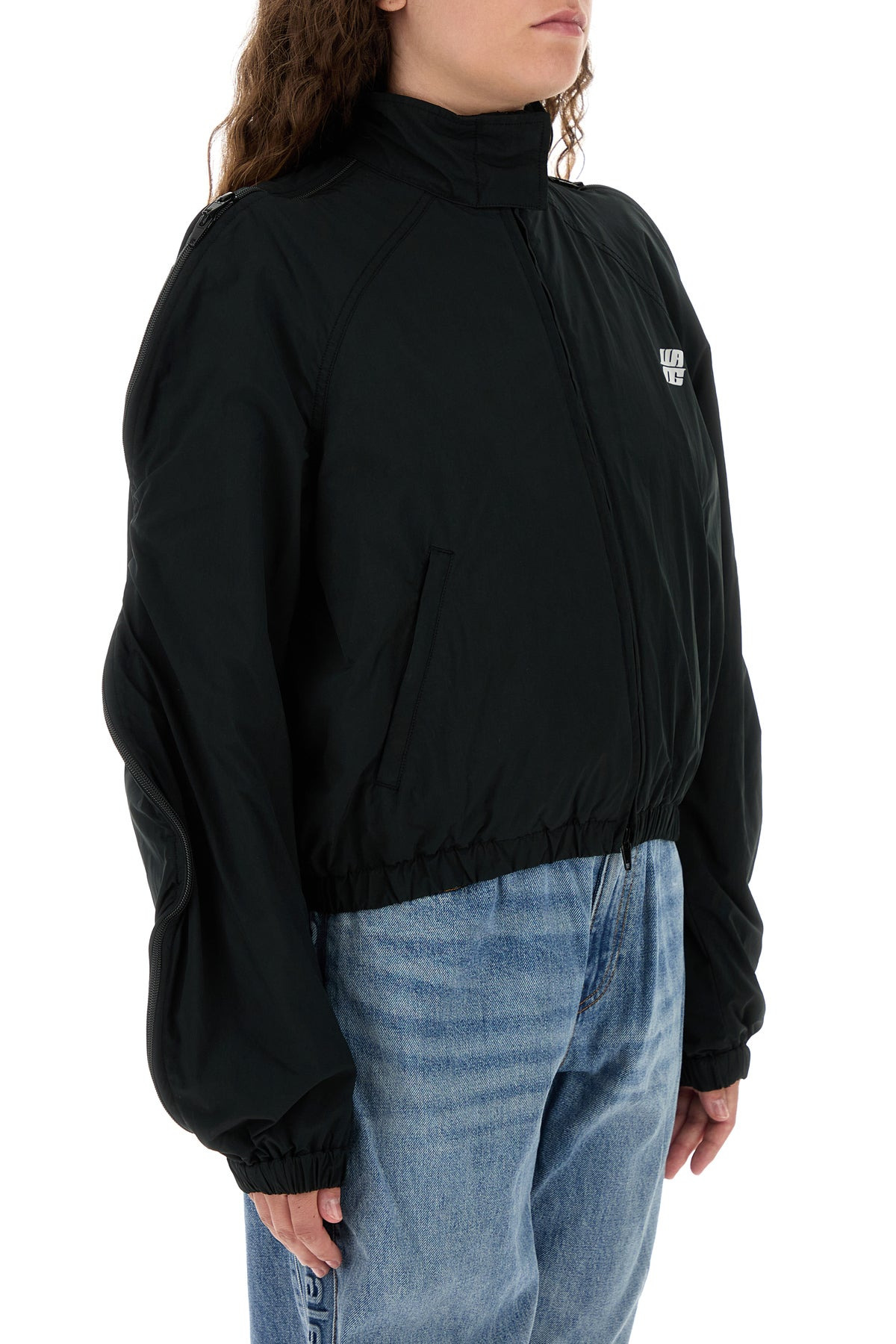 Black polyester blend jacket - 3