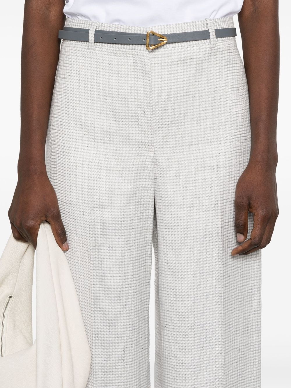 houndstooth-pattern trousers - 5