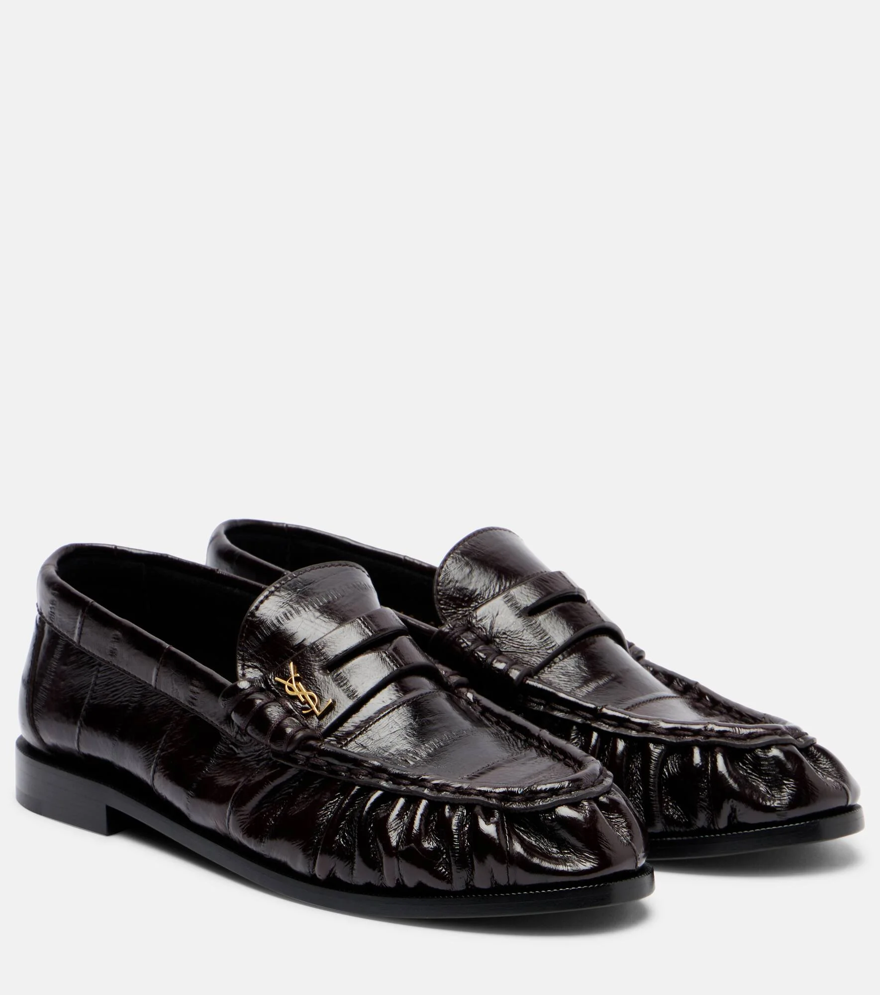 Patent leather penny loafers - 1