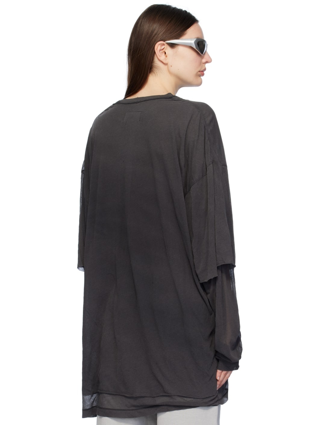 Black Layered Long Sleeve T-Shirt - 3