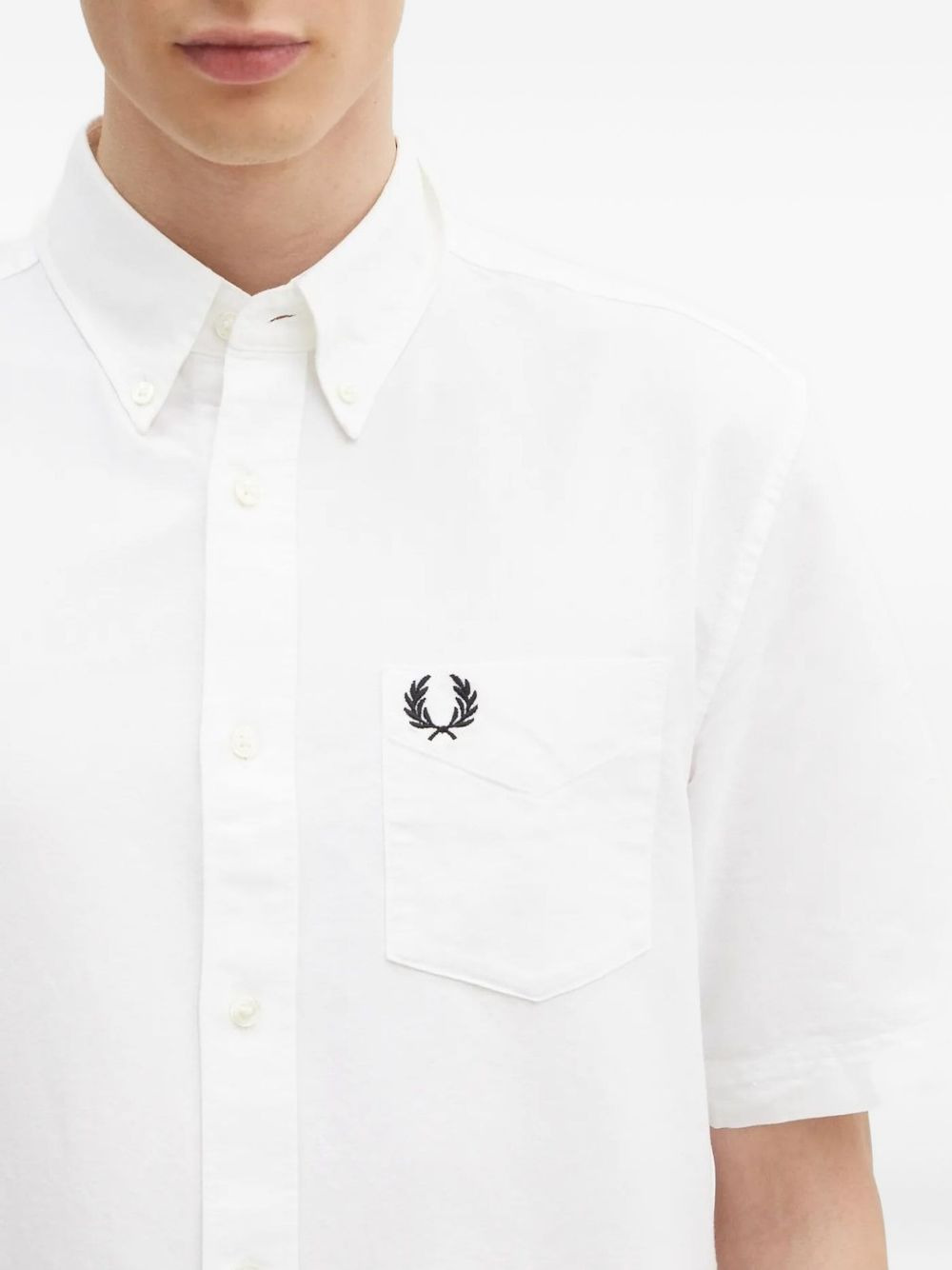 embroidered-logo shirt - 4