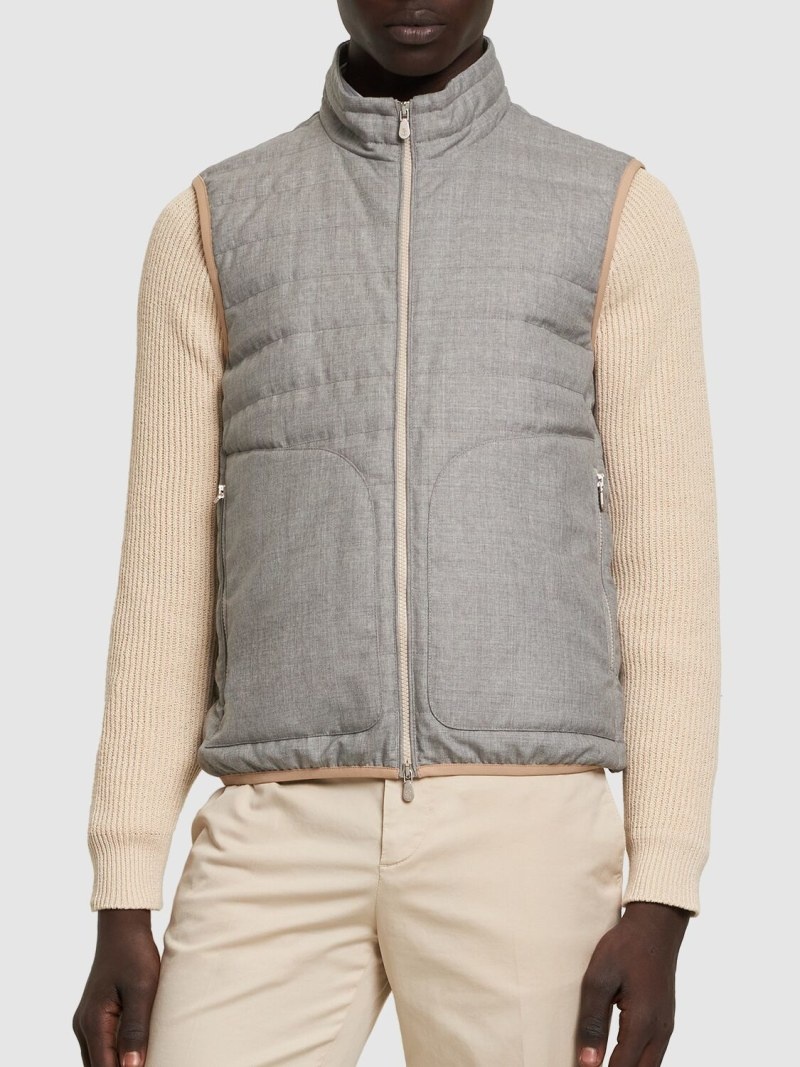 Wool zip-down vest - 4