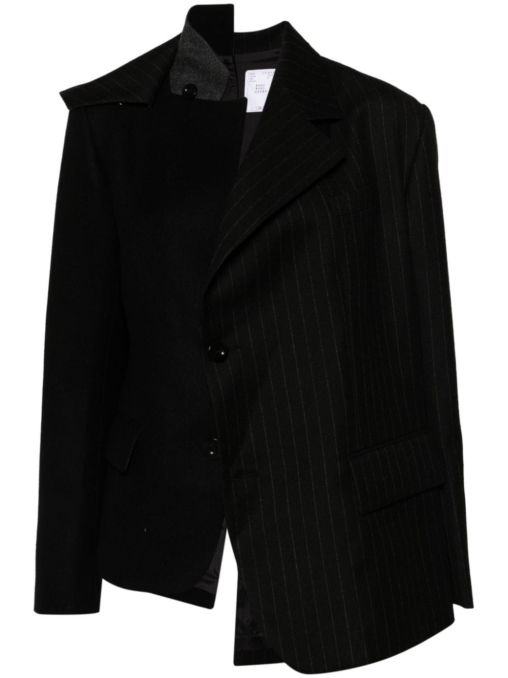 asymmetric wool blazer - 1