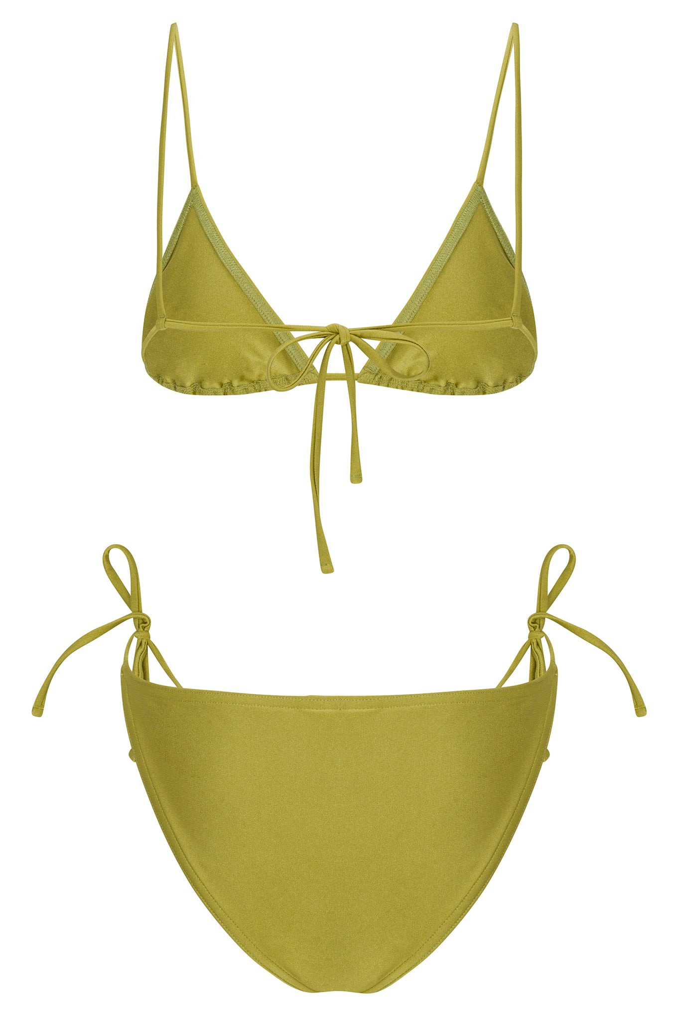 CHARTREUSE TRIANGLE BIKINI TOP - 8