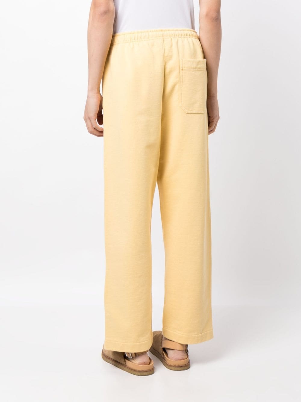 wide-leg cotton track pants - 4
