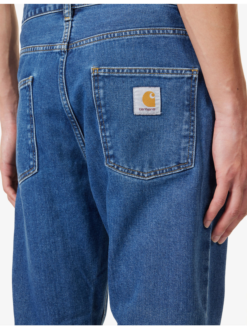 Newel tapered-leg mid-rise organic-denim jeans - 5