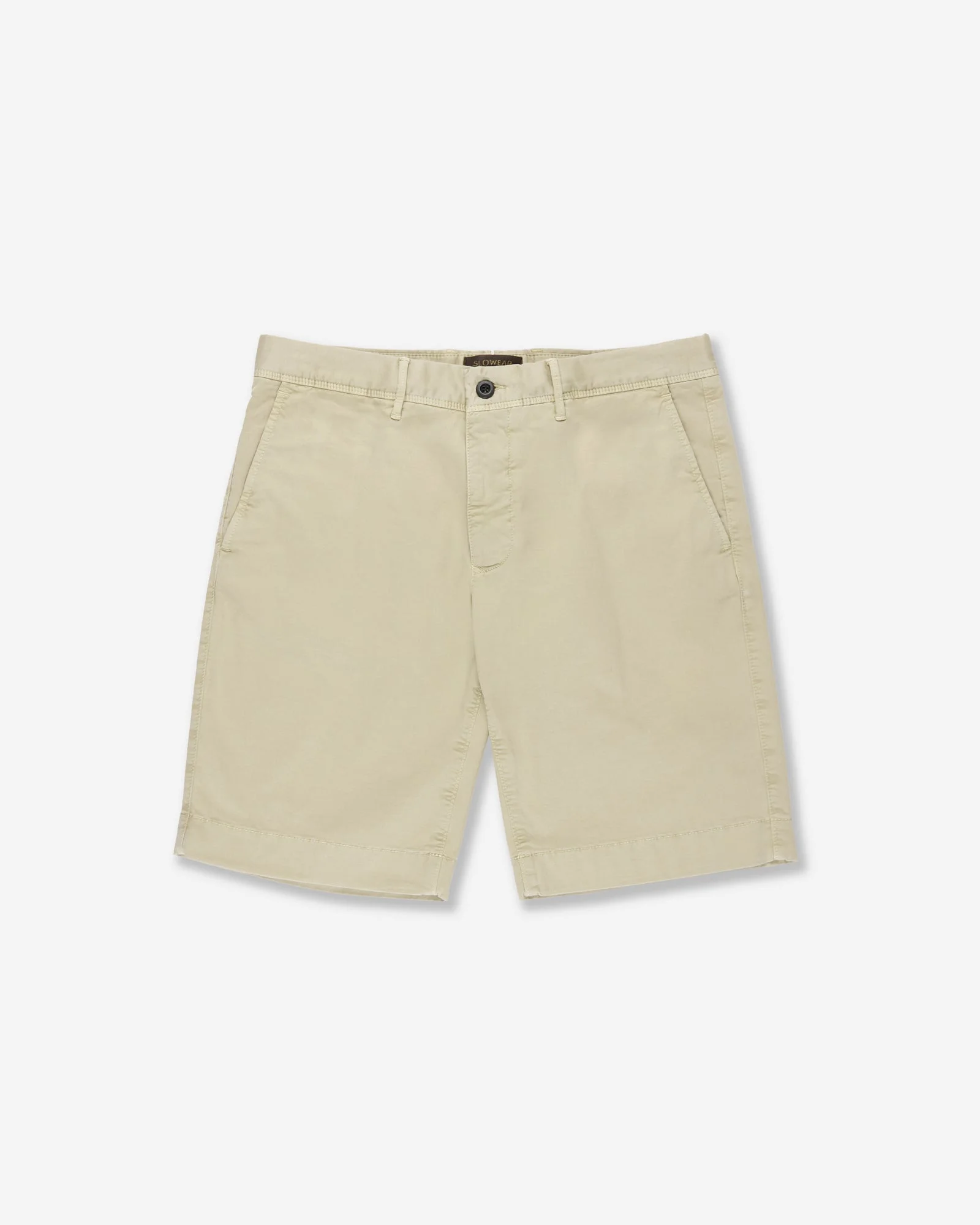 Slim-fit stretch gabardine Bermuda shorts - 1