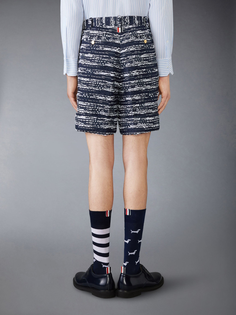Thom Browne Mélange Tulle Yarn Tweed Beltloop Shorts outlook