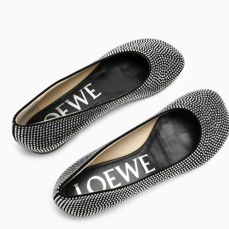 Loewe Ballerina Toy Black Leather And Rhinestones Women - 5