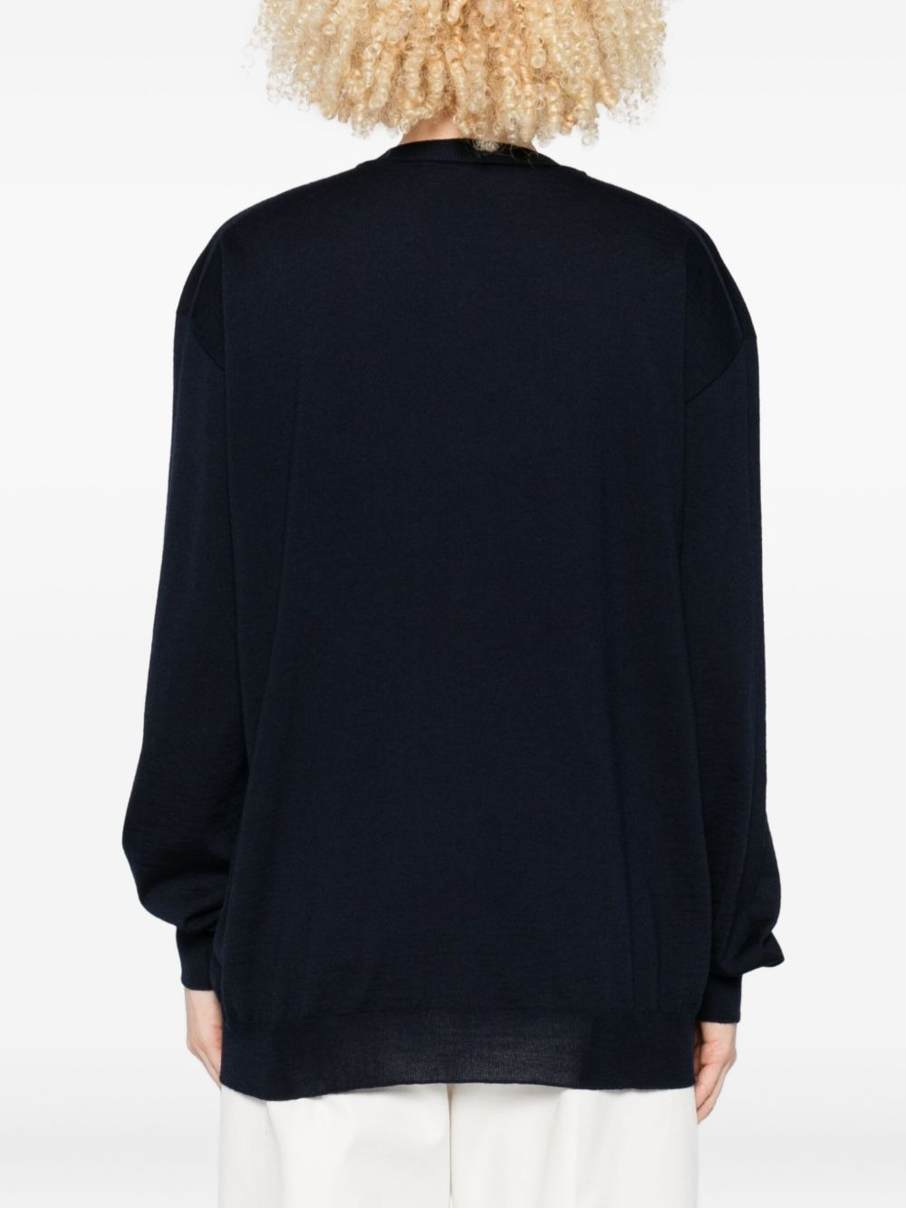v-neck wool sweater - 4