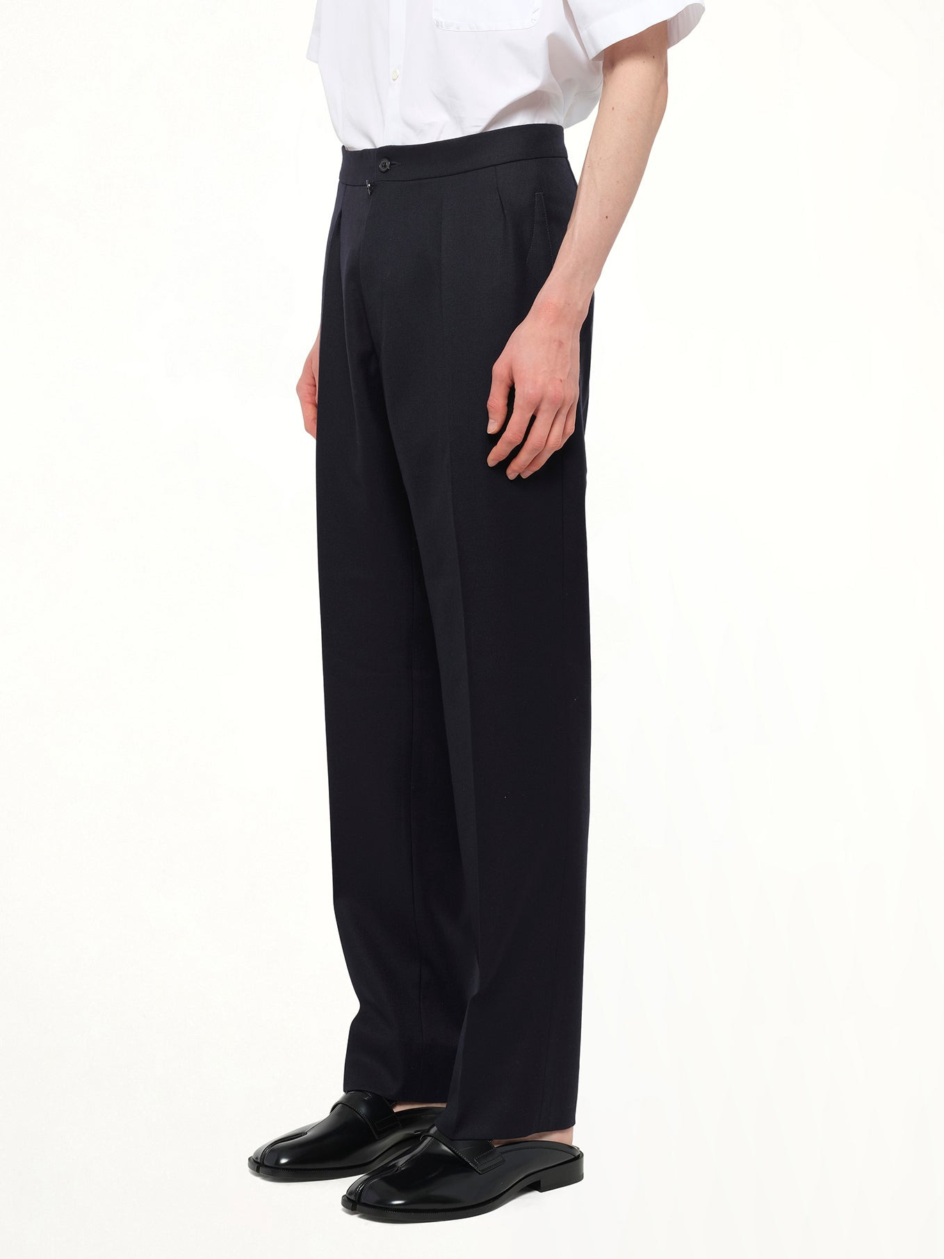 Wool Twill Pants in Blue - 3