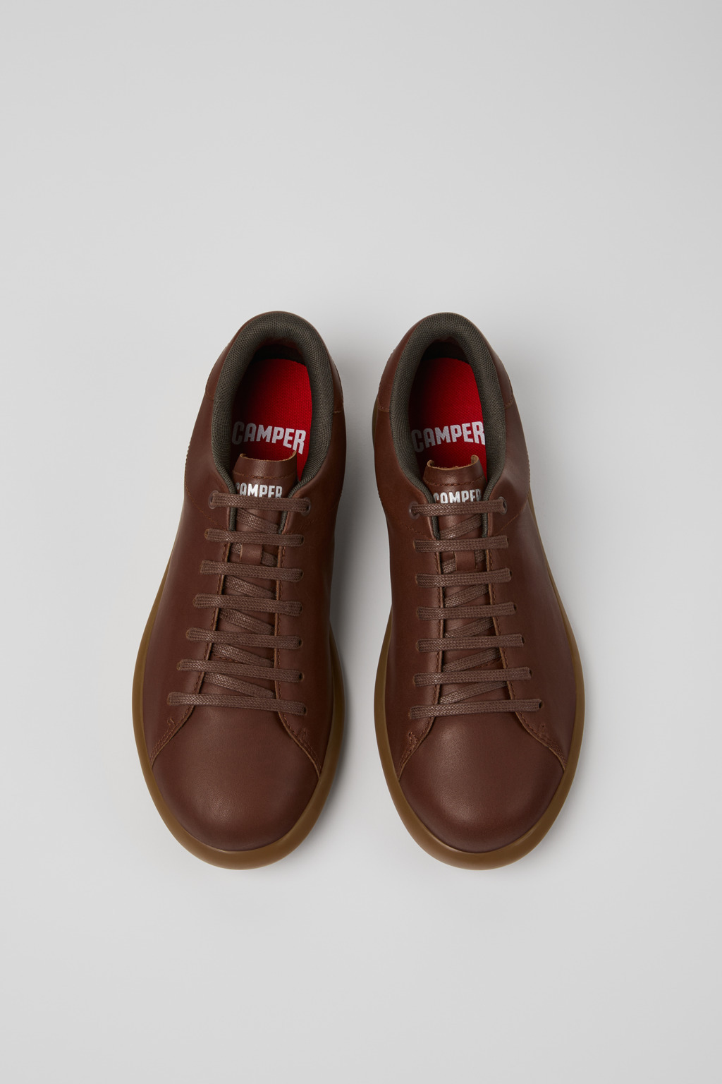 Brown Leather Sneakers for Men. - 4