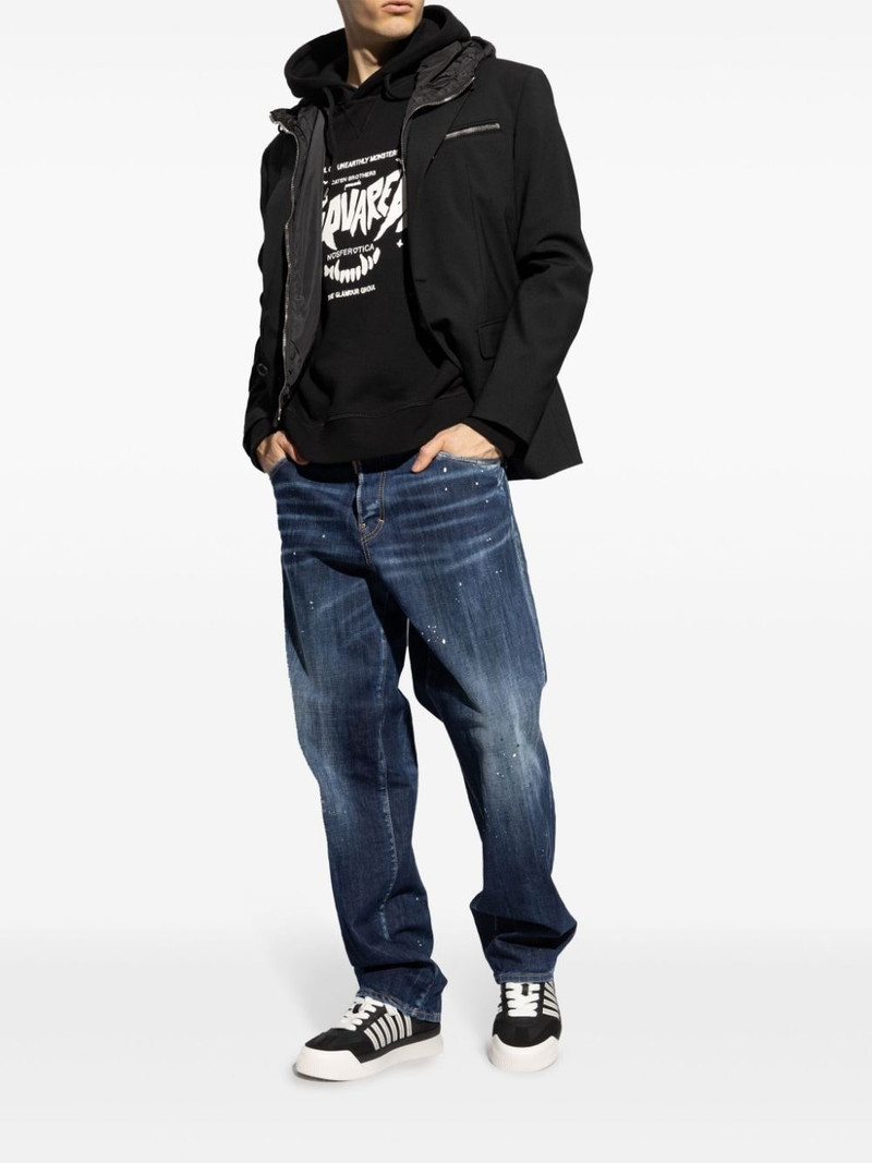 DSQUARED2 logo-print cotton hoodie outlook