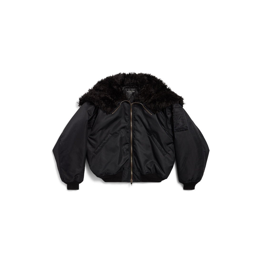 Men's Hooded Bomber in Black - 1