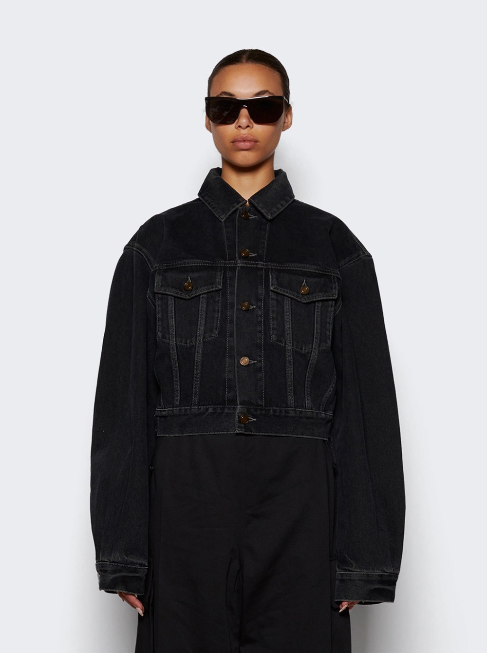 80's Denim Jacket Dark Blue - 3