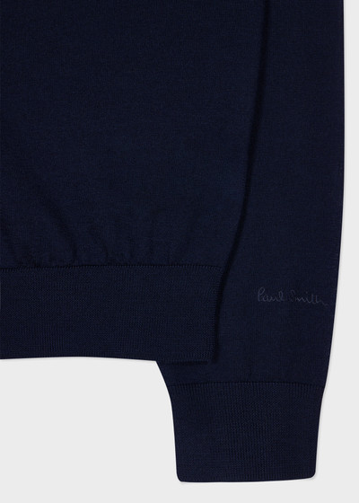 Paul Smith Navy Merino V-Neck Sweater outlook