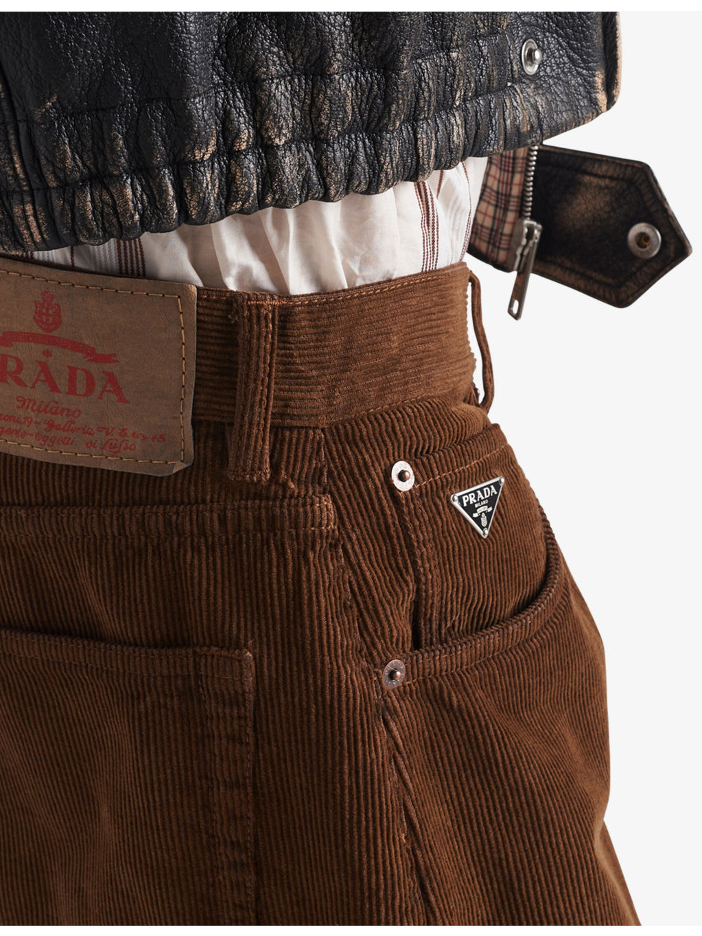 Brand-plaque relaxed-fit cotton-corduroy trousers - 4