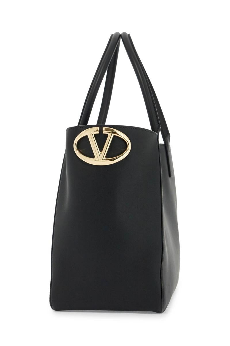 Valentino Garavani Nappa Calfskin Vlogo Side Tote Bag - 3