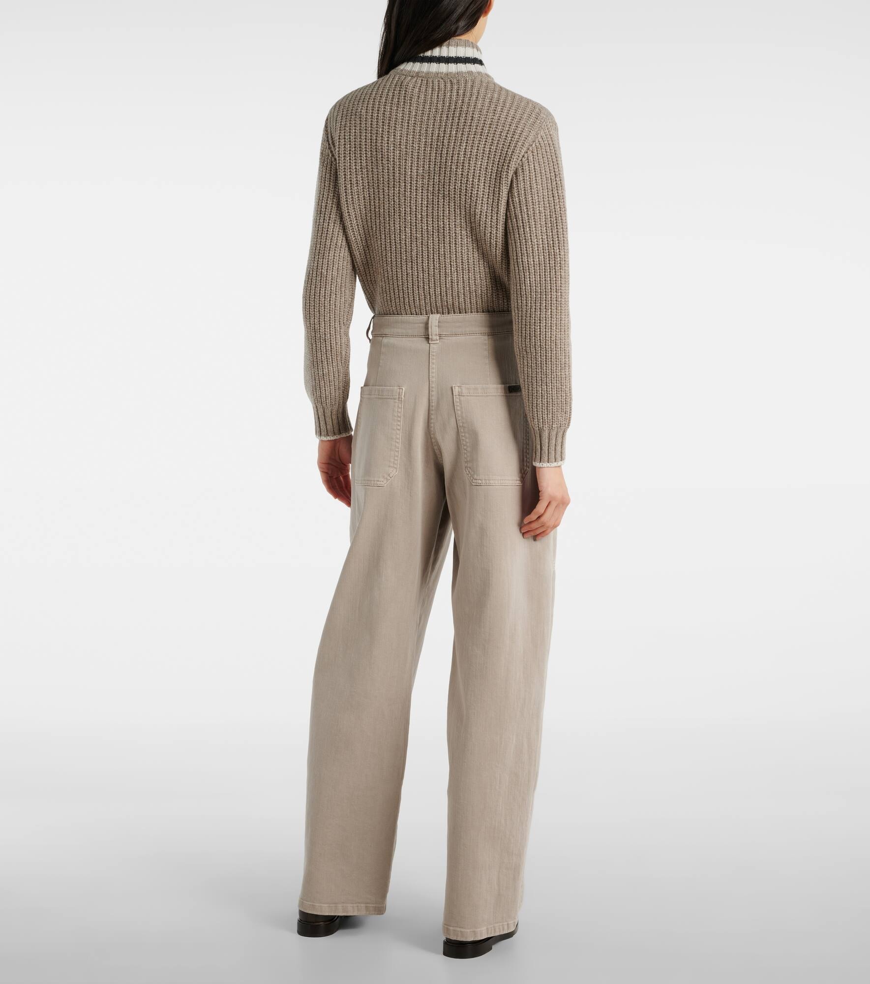 Mid-rise wide-leg jeans - 3