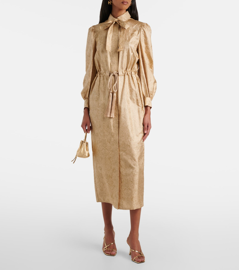 Max Mara Ape belted silk twill maxi dress outlook