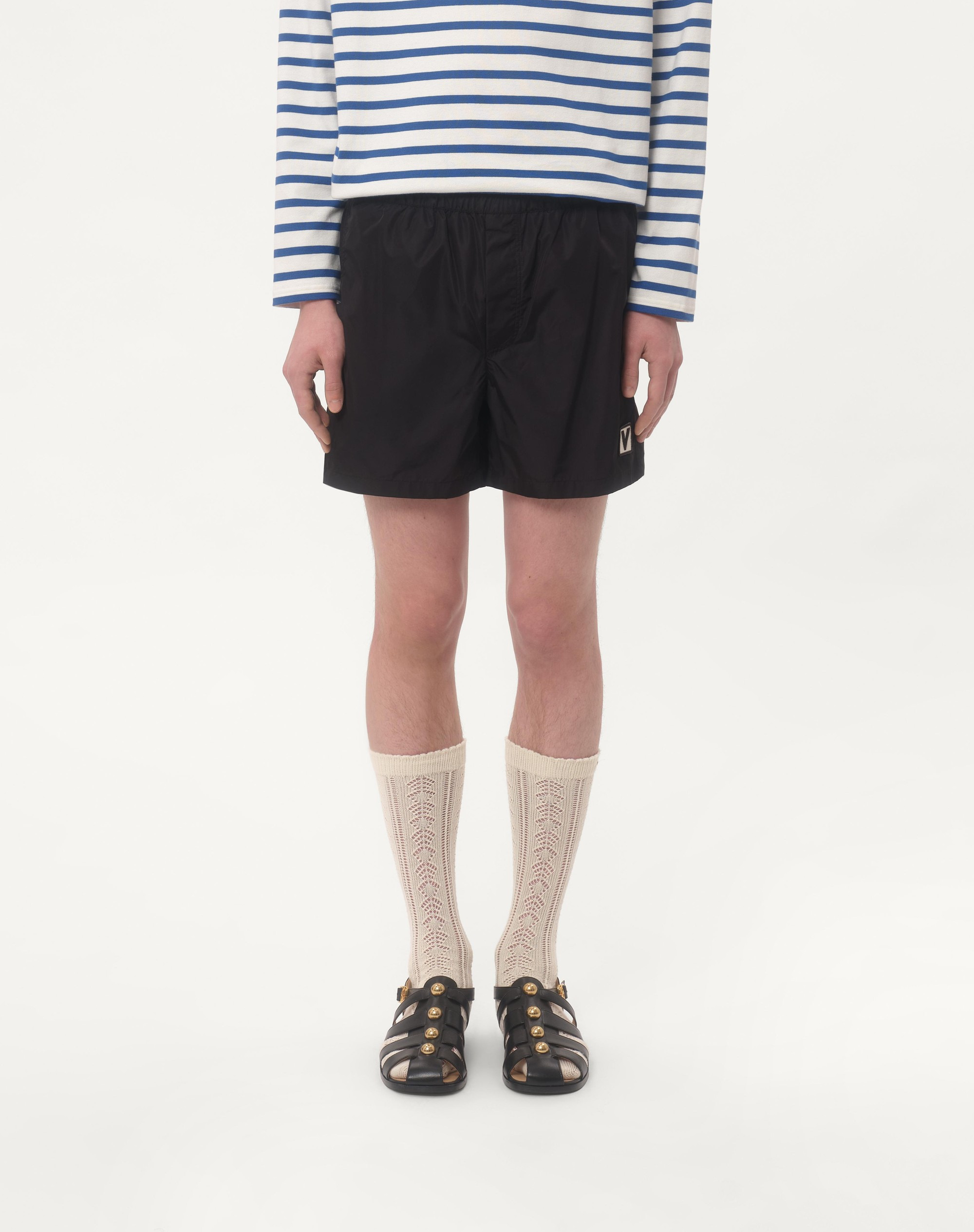 NYLON SWIMSUIT WITH CHEZ VALENTINO PATCH - 4