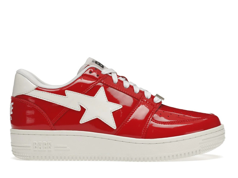 A Bathing Ape Bape Sta Low Patent Red - 1