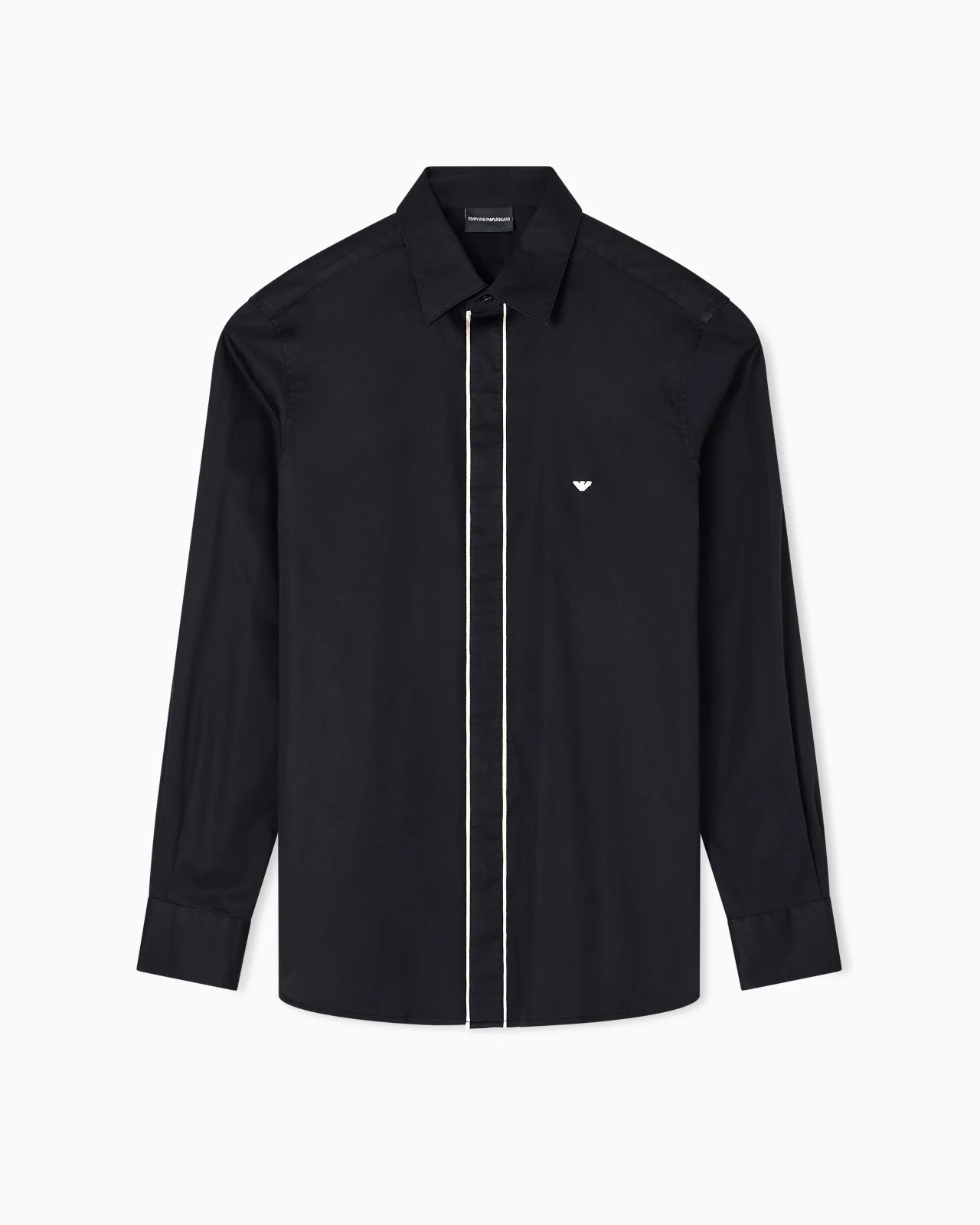 PIMA COTTON SHIRT WITH PIPING - 1