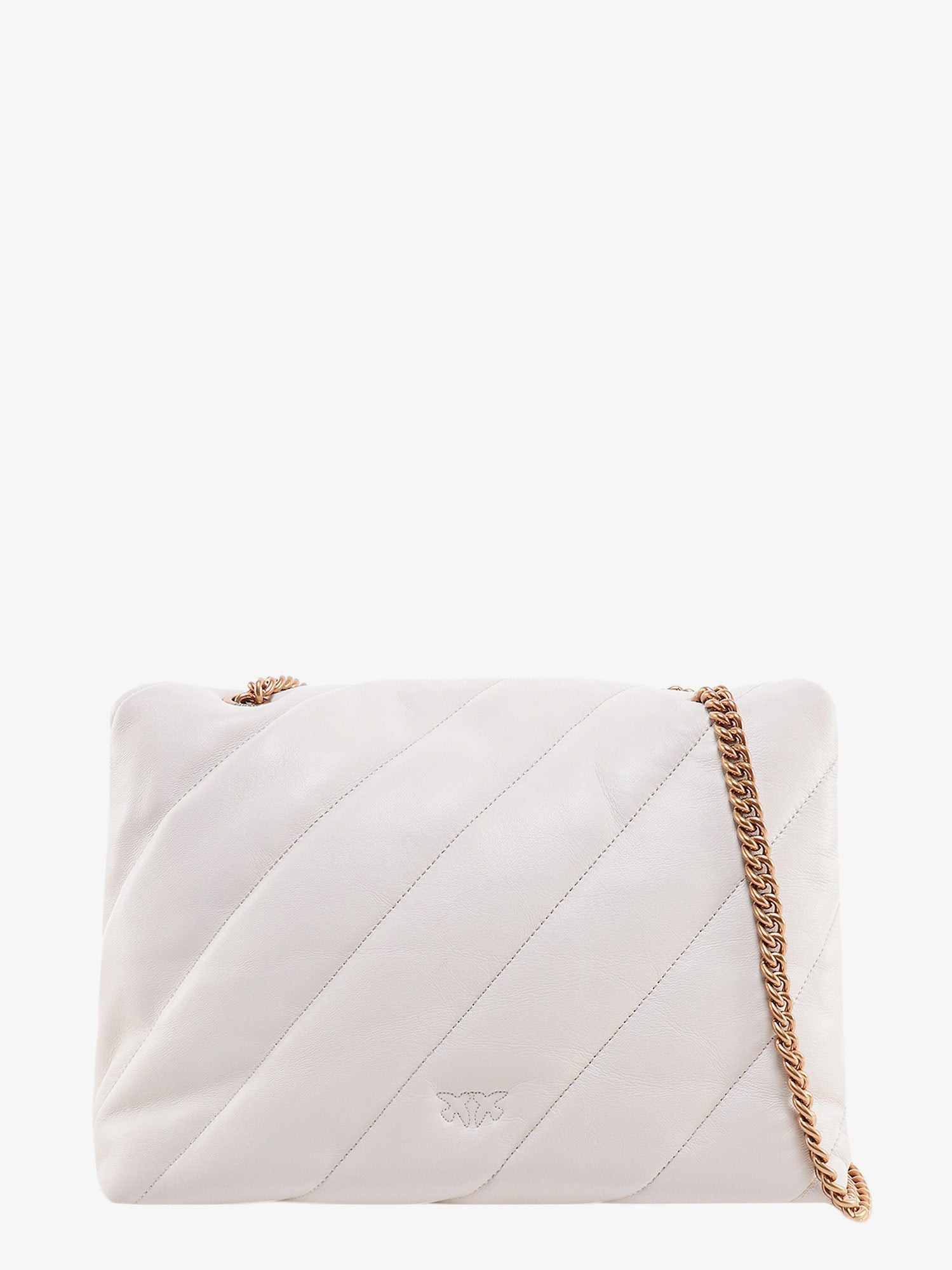 Pinko Matelassã© Leather Shoulder Bag With Iconic Love Birds Buckle - 2