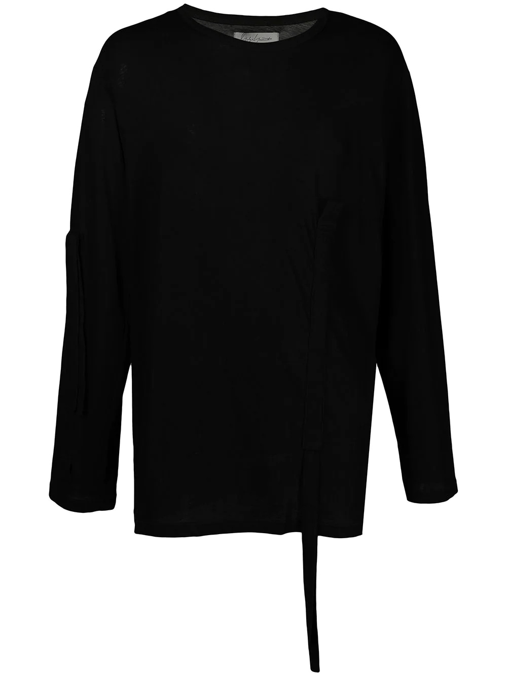 round neck long-sleeved T-shirt - 1