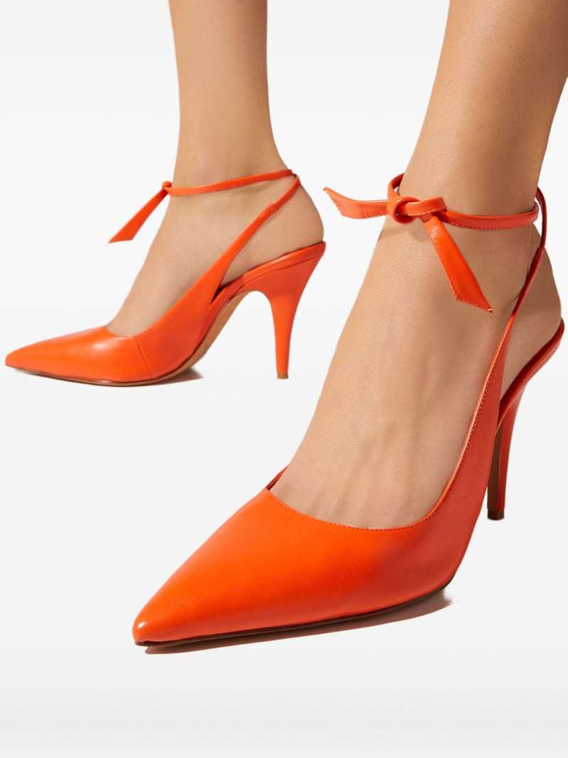 90mm Pointed Ankle Tie Pumps 5
