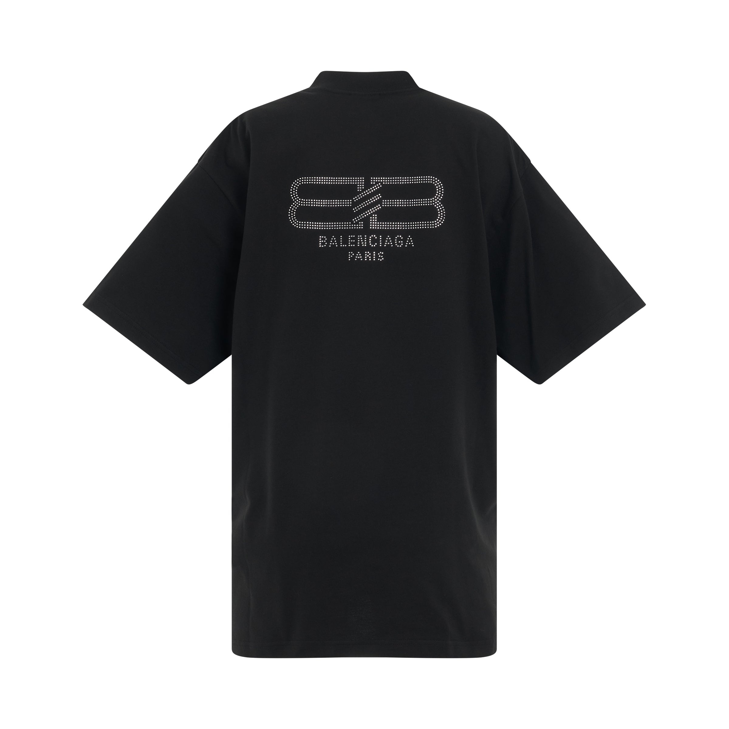 BB Paris Rhinestone T-Shirt in Washed Black - 4