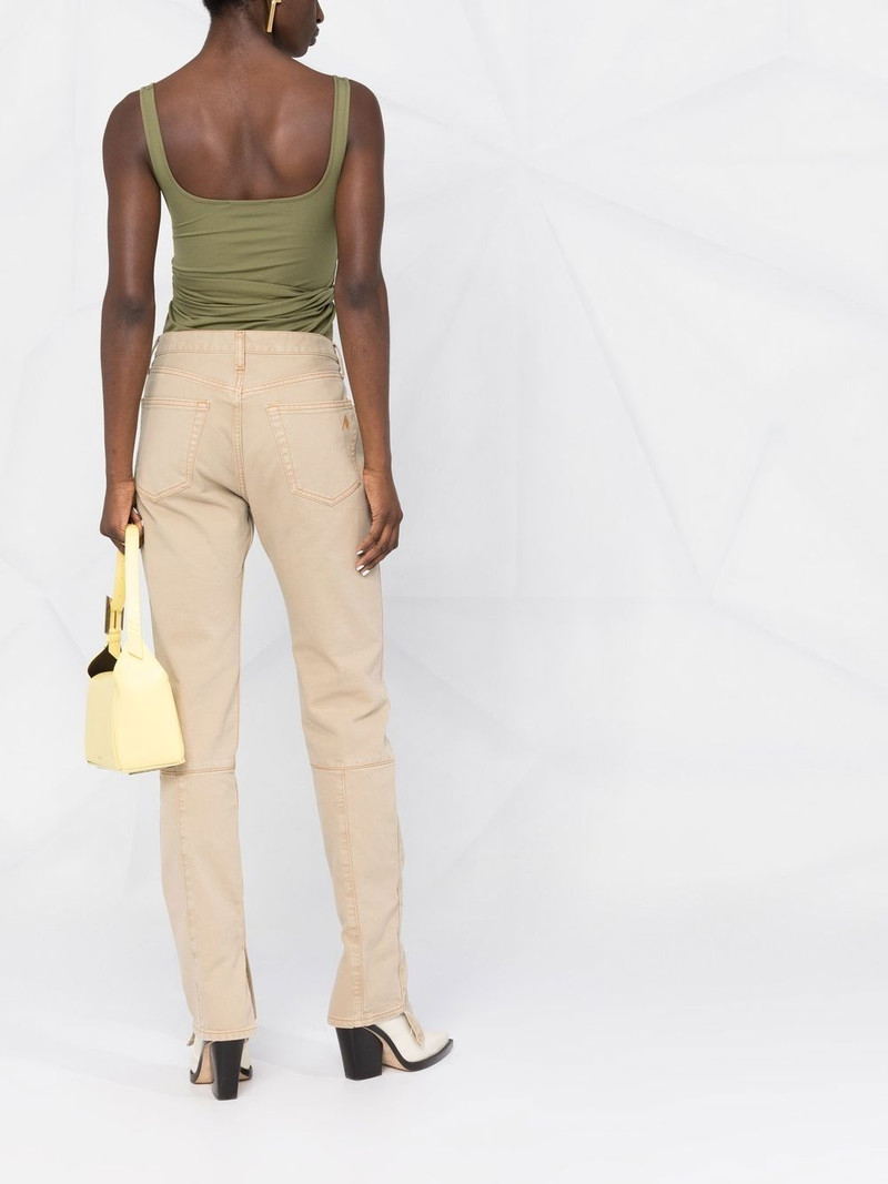 slit-hem straight-leg jeans 4