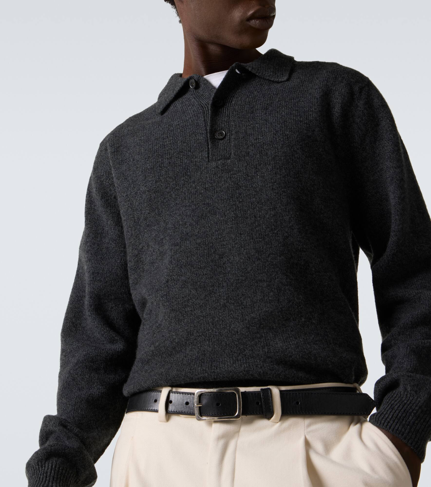 Wool polo sweater - 5